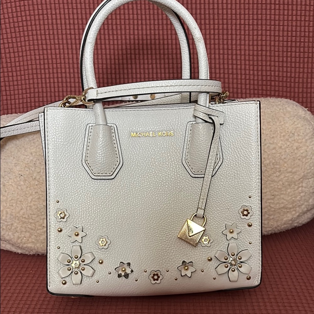 Michael Kors Cream Floral Handbag